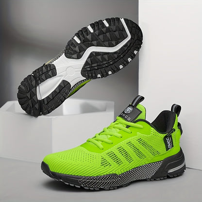 CLOHOO Scarpe da ginnastica da uomo alla moda, traspiranti, leggere e comode, in maglia, per correre e fare jogging, scarpe casual da passeggio antiscivolo e resistenti all'usura