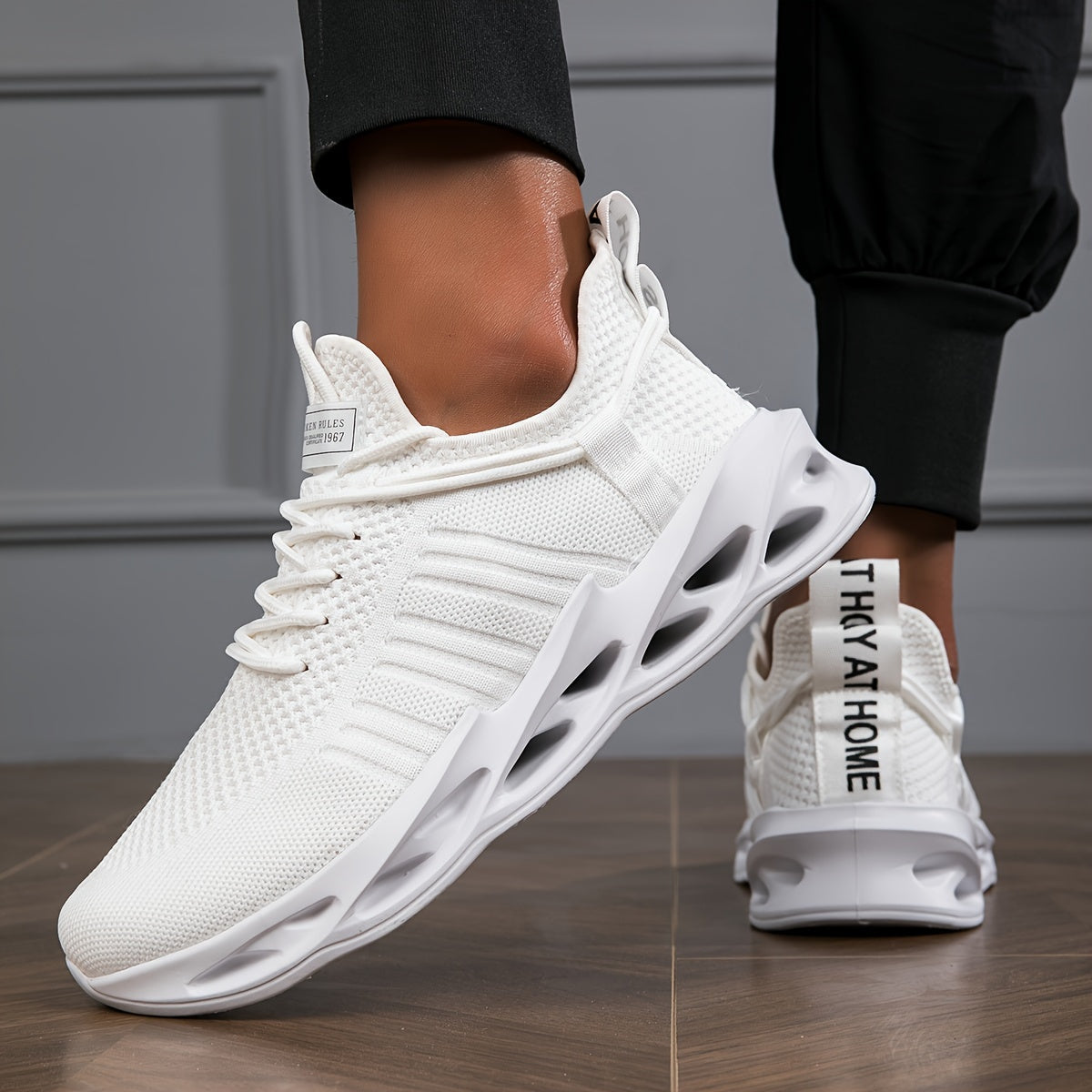 Scarpe da ginnastica unisex alla moda, traspiranti e ammortizzanti, scarpe da corsa antiscivolo per jogging, tennis, palestra, calzature da uomo