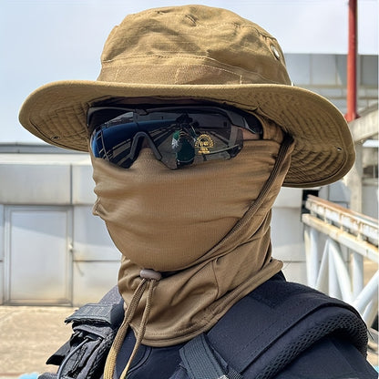 Berretto mimetico, berretto a tesa larga, da uomo, con protezione solare, tattico militare, da pescatore, spesso, traspirante, pieghevole, morbido, per sport all'aria aperta, escursionismo, campeggio, spiaggia, viaggio, pesca
