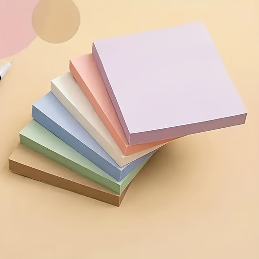 Morandi Color Sticky Notes 100 fogli - Blocchi promemoria quadrati autoadesivi per studenti e ufficio, messaggi adesivi multicolori, facili da affiggere e staccare, articoli di cancelleria essenziali
