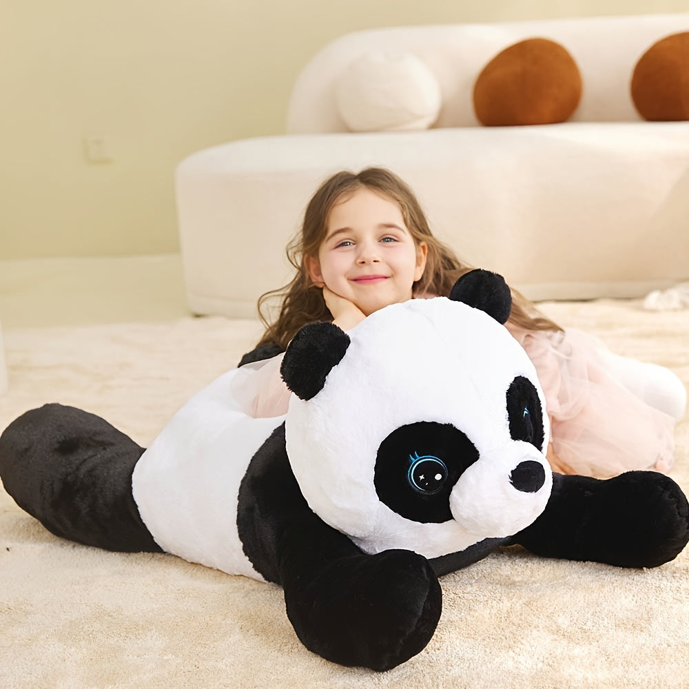Peluche gigante IKASA a forma di panda, 30" di grandi dimensioni, peluche gigante, soffice, grasso e di grandi dimensioni, regalo di Natale e del Ringraziamento per bambine e ragazze.