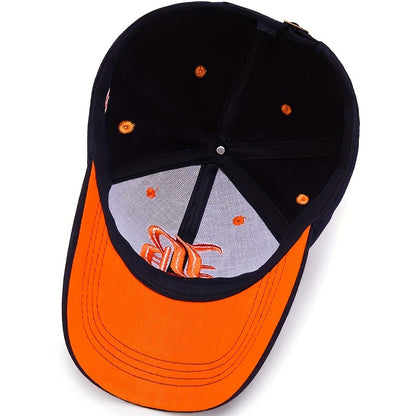 1 berretto da baseball ricamato alla moda, cappello da camionista leggero, regolabile e traspirante per pesca all'aperto, escursionismo, corsa, campeggio