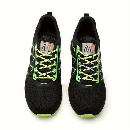 Scarpe antinfortunistiche da lavoro antiscivolo antiforatura con punta in acciaio da uomo, scarpe da ginnastica traspiranti in maglia intrecciata per edilizia industriale