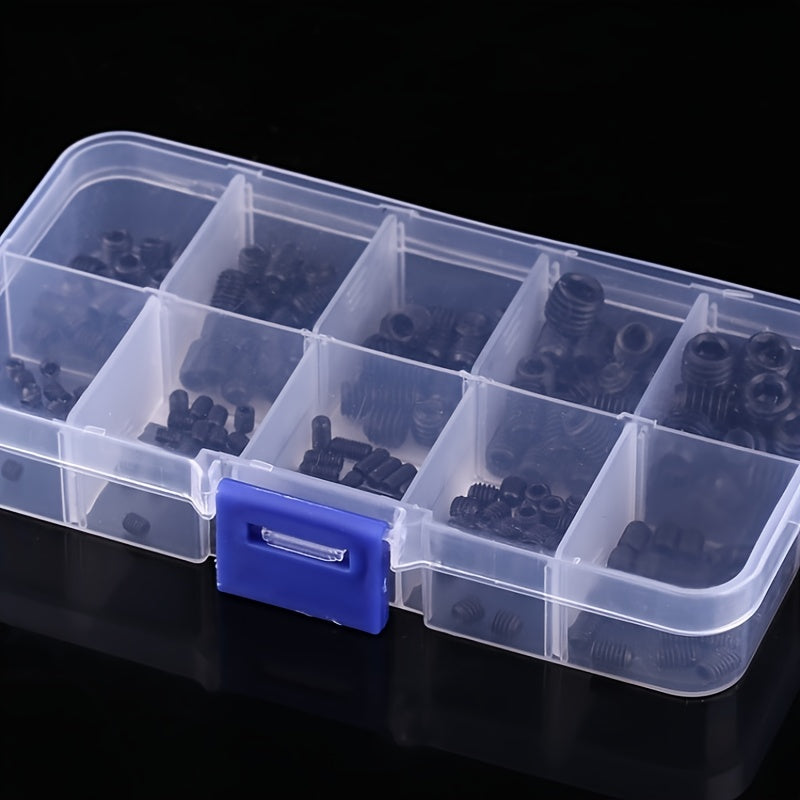 100-200pcs St 304 Stainless Steel Allen Head Socket Hex Set Grub Screw Cup Point Assortment