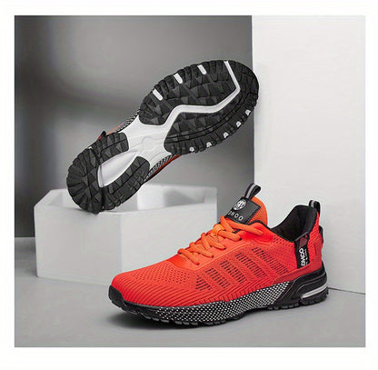 CLOHOO Scarpe da ginnastica da uomo alla moda, traspiranti, leggere e comode, in maglia, per correre e fare jogging, scarpe casual da passeggio antiscivolo e resistenti all'usura