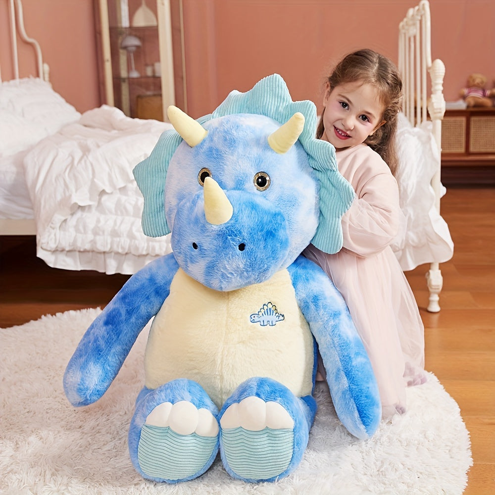 Peluche gigante IKASA triceratopo da 30 pollici, dinosauro gigante, peluche gigante, regalo per bambini.