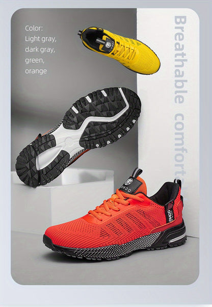 CLOHOO Scarpe da ginnastica da uomo alla moda, traspiranti, leggere e comode, in maglia, per correre e fare jogging, scarpe casual da passeggio antiscivolo e resistenti all'usura