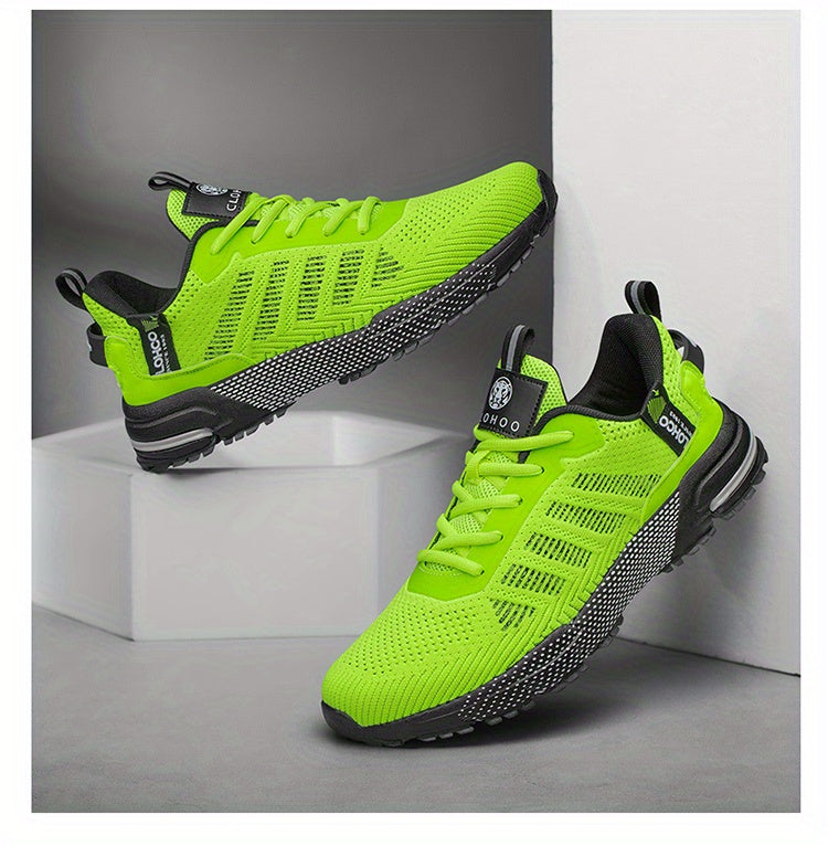 CLOHOO Scarpe da ginnastica da uomo alla moda, traspiranti, leggere e comode, in maglia, per correre e fare jogging, scarpe casual da passeggio antiscivolo e resistenti all'usura