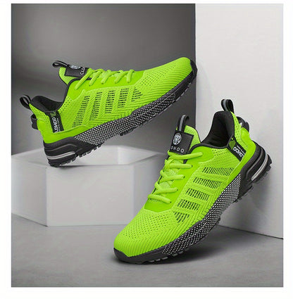 CLOHOO Scarpe da ginnastica da uomo alla moda, traspiranti, leggere e comode, in maglia, per correre e fare jogging, scarpe casual da passeggio antiscivolo e resistenti all'usura