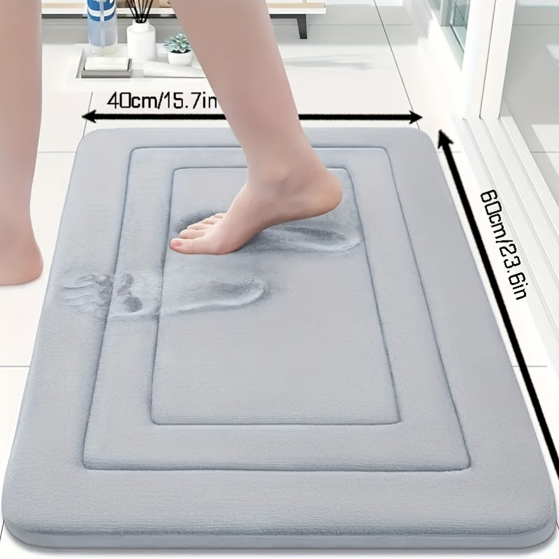 Geometric Pattern Soft And Skin Friendly Bathroom Anti-Slip Mat | Machine Washable, Suitable for Shower Rooms, Bathroom Entrances, Bedrooms, Room Decoration | Durable Polyester Bath Rug with PVC Backing