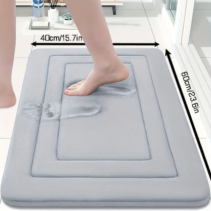 Geometric Pattern Soft And Skin Friendly Bathroom Anti-Slip Mat | Machine Washable, Suitable for Shower Rooms, Bathroom Entrances, Bedrooms, Room Decoration | Durable Polyester Bath Rug with PVC Backing