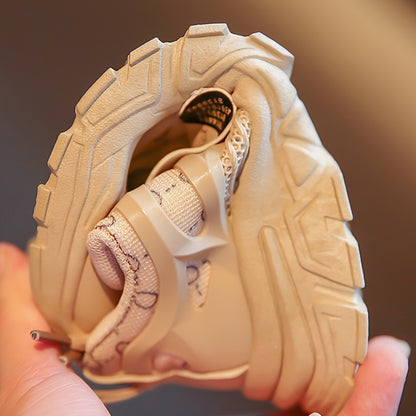 Sneakers alla moda per ragazze - Scarpe da corsa traspiranti, con suola in gomma antiscivolo e chiusura con lacci per bambine e ragazze