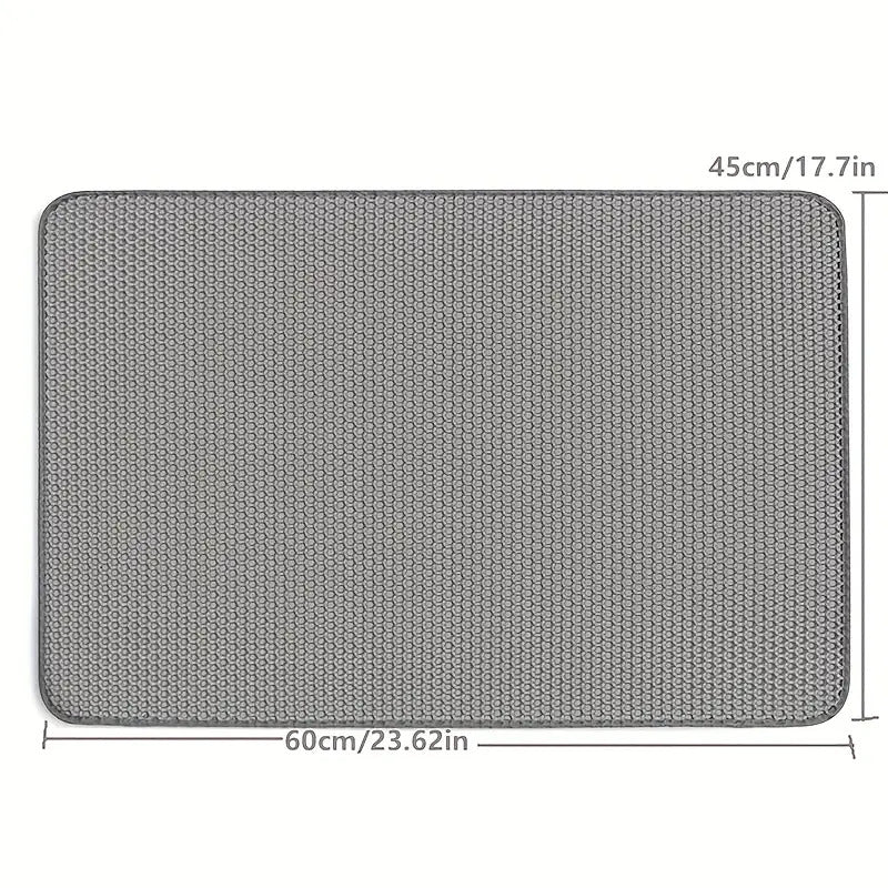 Double-Layer Cat Litter Mat with EVA Material | Odor-Control, Non-Slip, Easy-Clean Design for Indoor Cats, Durable & Comfortable Pet Waste Management, Modern Pet Accessory, Easyclean Material