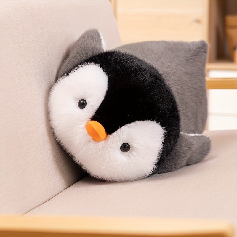 1pc Soft Penguin Plush Toy for 0-3 Years - Synthetic Fiber Stuffed Penguin Animal - Charming Cuddly Penguin Plushie for Nursery Décor & Playtime - Ideal Gift for Christmas & Halloween