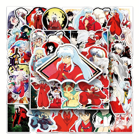 50pcs Adorable Waterproof Cartoon Anime Stickers - Vibrant Decals for Car, Motorcycle, Laptop, Luggage, Water Bottle, Skateboard - Premium Quality Decor Accessories Collection