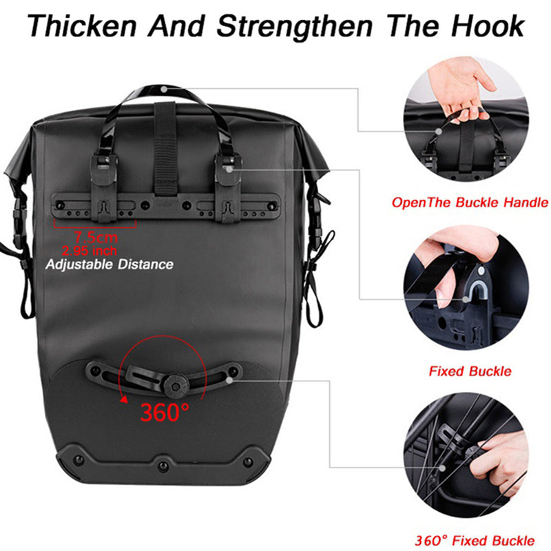 27L Waterproof Bike Trunk Bag for MTB and Road Bikes - Multifunctional Bicycle Carrier Bag with Rear Seat Attachment - Keep Your Gear Safe and Dry on Your Rides