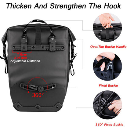 27L Waterproof Bike Trunk Bag for MTB and Road Bikes - Multifunctional Bicycle Carrier Bag with Rear Seat Attachment - Keep Your Gear Safe and Dry on Your Rides