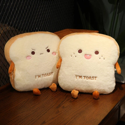 16"/40cm Plush Bread Pillow Cute Simulation Food Toast Soft Doll Warm Hand Pillow Cushion Birthday Christmas Gifts For Children Kids Christmas、Halloween、Thanksgiving Day