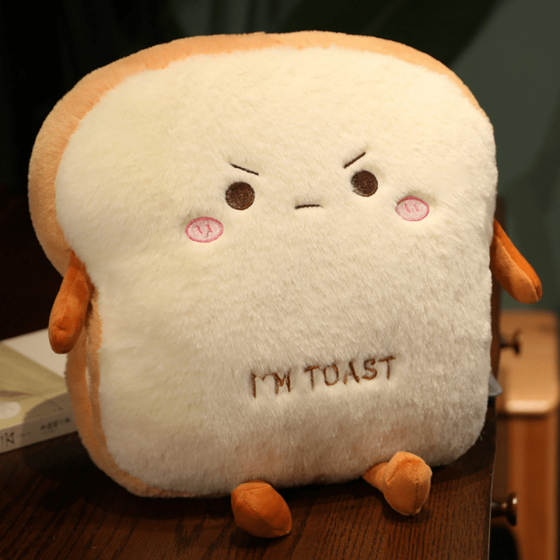 16"/40cm Plush Bread Pillow Cute Simulation Food Toast Soft Doll Warm Hand Pillow Cushion Birthday Christmas Gifts For Children Kids Christmas、Halloween、Thanksgiving Day
