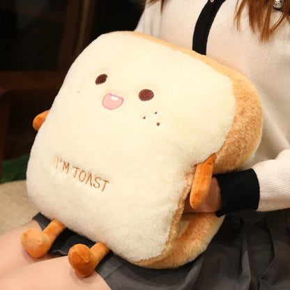 16"/40cm Plush Bread Pillow Cute Simulation Food Toast Soft Doll Warm Hand Pillow Cushion Birthday Christmas Gifts For Children Kids Christmas、Halloween、Thanksgiving Day