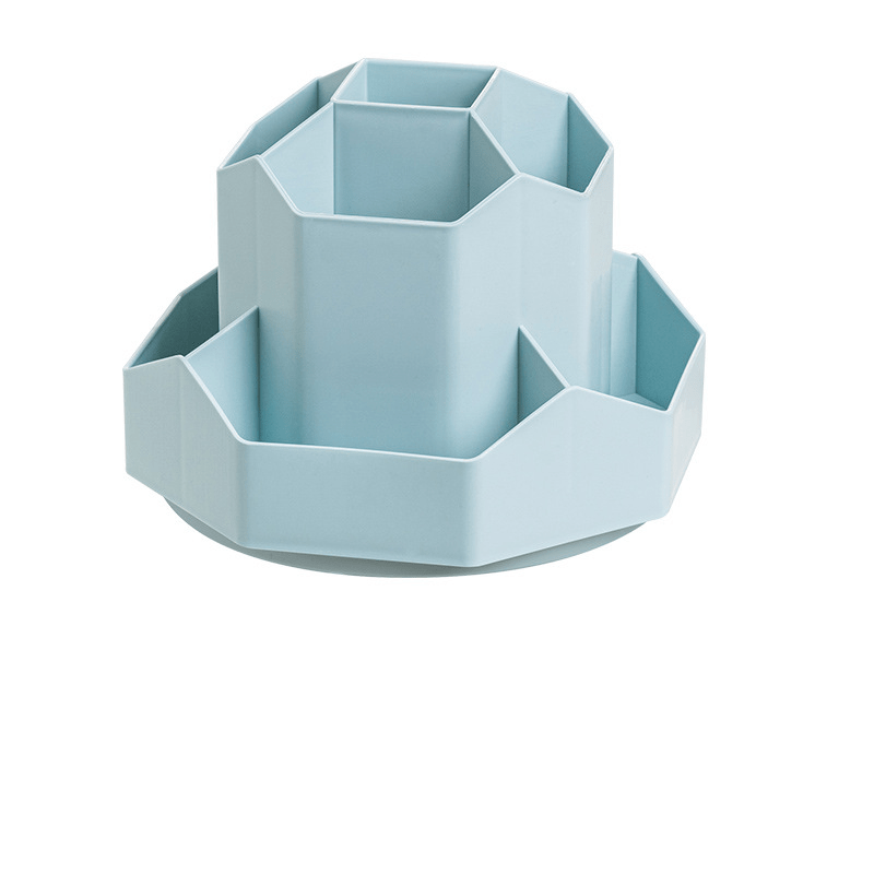 1 organizer da scrivania girevole multifunzionale, portapenne, scatola portaoggetti per cancelleria da ufficio e camera da letto, scatola portaoggetti per cosmetici da scrivania, organizer per trucco, portapenne girevole
