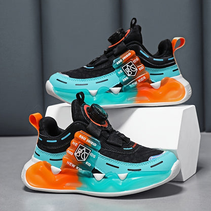 Sneakers basse casual con bottone girevole per ragazze, sneakers traspiranti, leggere e resistenti all'usura per la primavera e l'autunno