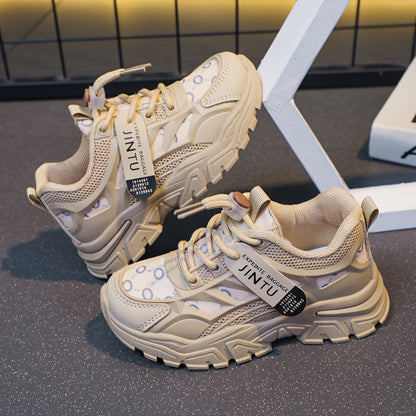 Sneakers alla moda per ragazze - Scarpe da corsa traspiranti, con suola in gomma antiscivolo e chiusura con lacci per bambine e ragazze