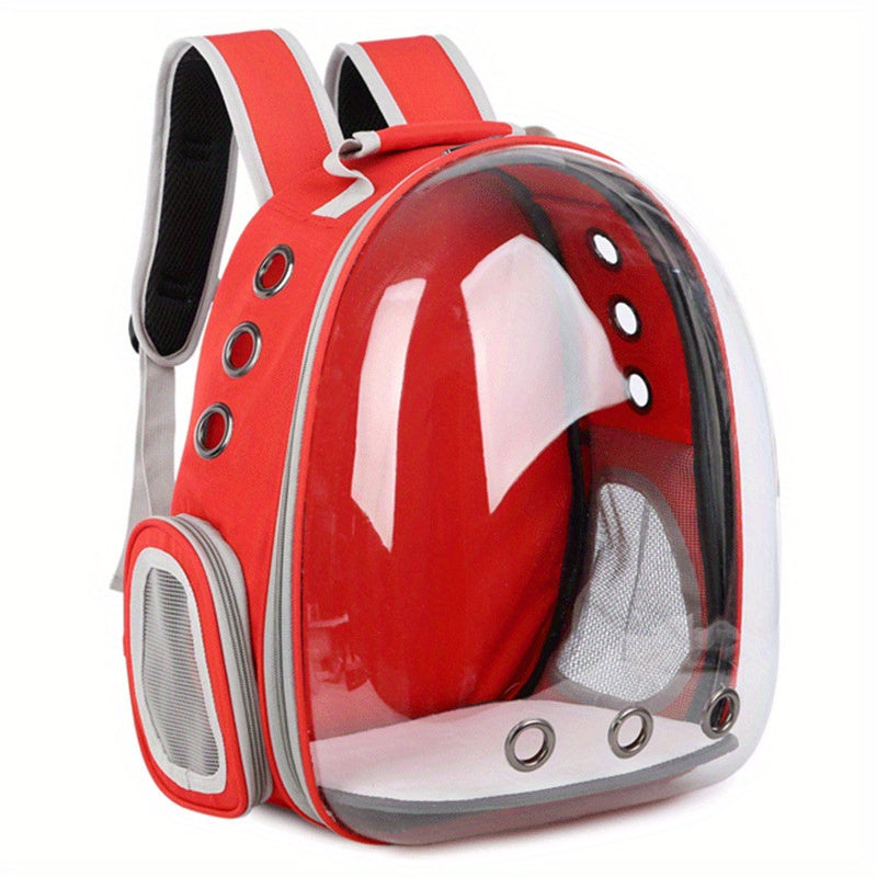 1pc Portable Pet Backpack with Zipper Closure, Hard-Sided Cat Carrier, Large Capacity Astronaut Capsule Bag, PC Material, Suitable for Various Outdoor Uses
