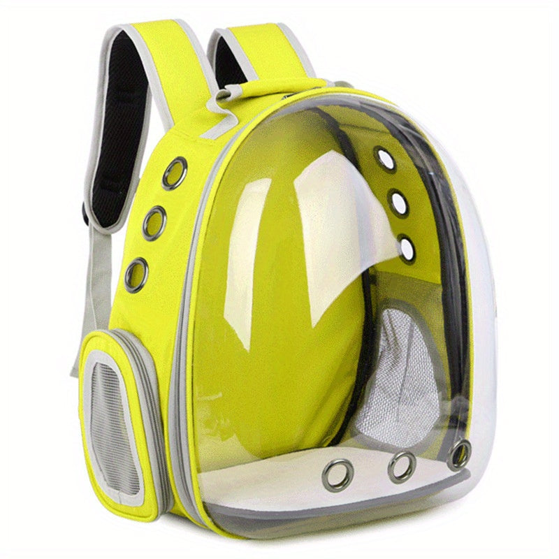 1pc Portable Pet Backpack with Zipper Closure, Hard-Sided Cat Carrier, Large Capacity Astronaut Capsule Bag, PC Material, Suitable for Various Outdoor Uses