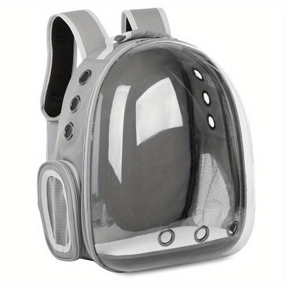 1pc Portable Pet Backpack with Zipper Closure, Hard-Sided Cat Carrier, Large Capacity Astronaut Capsule Bag, PC Material, Suitable for Various Outdoor Uses