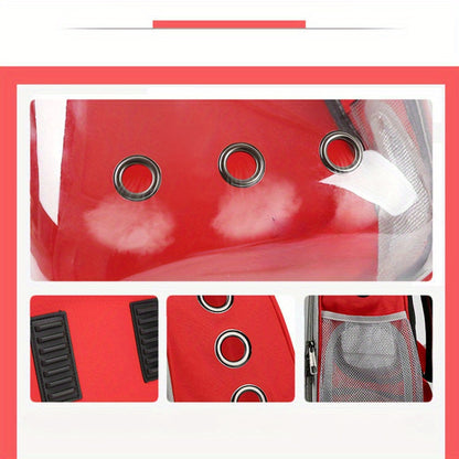 1pc Portable Pet Backpack with Zipper Closure, Hard-Sided Cat Carrier, Large Capacity Astronaut Capsule Bag, PC Material, Suitable for Various Outdoor Uses