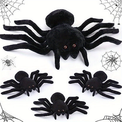 40cm/ 80cmHalloween Cute Spider Plush Toy Simulation Plushie Stuffed AnimaI Insect Pillow Doll Halloween Room Decoration Children Boy Gift