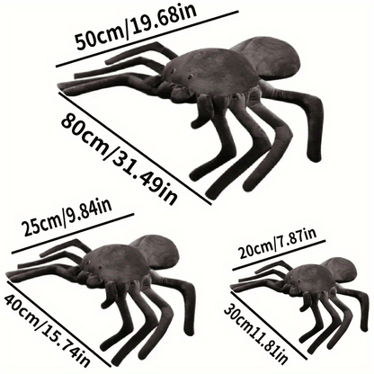 40cm/ 80cmHalloween Cute Spider Plush Toy Simulation Plushie Stuffed AnimaI Insect Pillow Doll Halloween Room Decoration Children Boy Gift