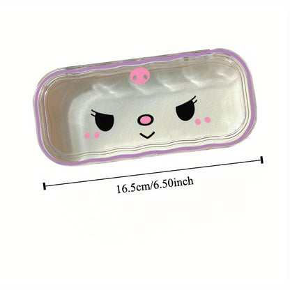 Officially Licensed Sanrio Hello Kitty Glasses Storage Box Featuring Adorable Anime-style, Cute Cartoon Design With Girly Heart Patterns, Perfect For Protecting Sunglasses And As A Gift.