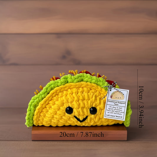 Emotional Support Taco Plushie - Soft Fabric Collectible Figurine, No Electricity Required, Fun Stuffed Animal for Comfort and Play