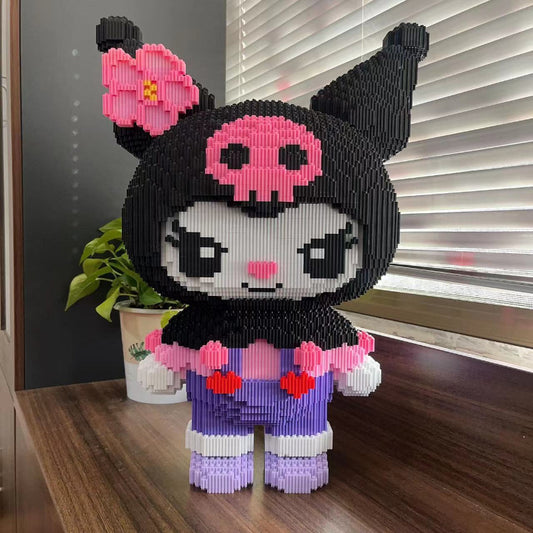 Set di mattoncini da costruzione Kawaii autorizzato, 7600 pezzi di puzzle con personaggi dei cartoni animati Melody, giocattolo fai da te, mattoncini di plastica originali per decorazioni e regali, adatti dai 14 anni in su - Colori misti