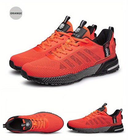 CLOHOO Scarpe da ginnastica da uomo alla moda, traspiranti, leggere e comode, in maglia, per correre e fare jogging, scarpe casual da passeggio antiscivolo e resistenti all'usura