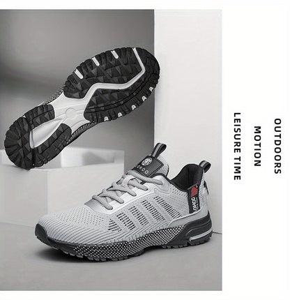 CLOHOO Scarpe da ginnastica da uomo alla moda, traspiranti, leggere e comode, in maglia, per correre e fare jogging, scarpe casual da passeggio antiscivolo e resistenti all'usura