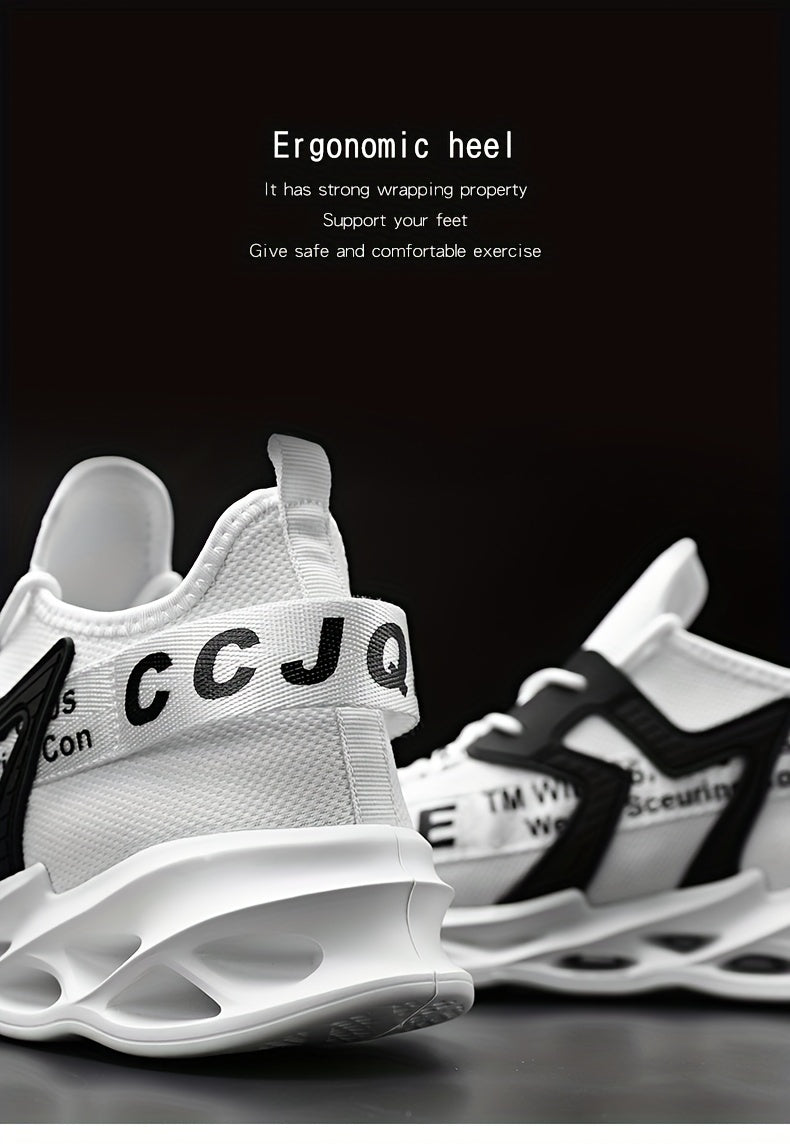 Men's Slip-on Blade Sneakers With Shoelaces - Odor-resistant Athletic Shoes - Lightweight And Breathable