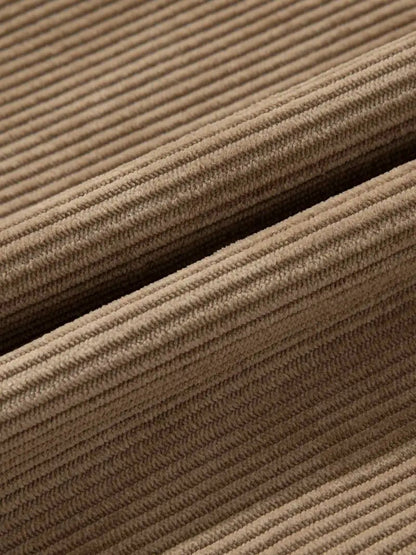 Pantaloni cargo da uomo in velluto a coste con tasche multiple e patta, pantaloni larghi e casual da esterno, pantaloni da lavoro da uomo per escursionismo, pesca e pesca