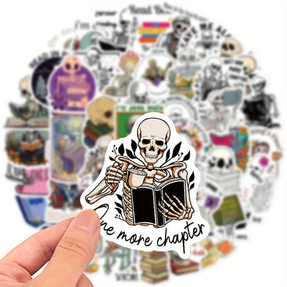 [50 adesivi decorativi con teschio e graffiti] 50 adesivi decorativi con teschio e graffiti per laptop, borraccia, bagaglio, casco, skateboard, cancelleria, moto, regalo per le vacanze
