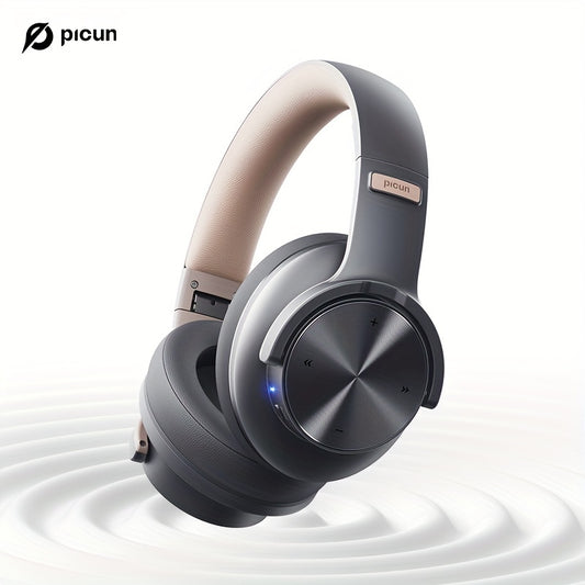 Cuffie wireless Picun B8, 120 ore di autonomia, 3EQ e modalità gioco, chiamate in vivavoce, cuffie pieghevoli sovraurali per viaggi, casa, ufficio, cellulare, PC