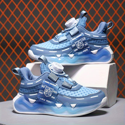 Sneakers basse casual con bottone girevole per ragazze, sneakers traspiranti, leggere e resistenti all'usura per la primavera e l'autunno