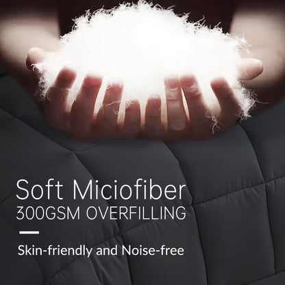 Set di 2/3 trapunte in poliestere pesante per tutte le stagioni con federa per cuscino, inserto trapuntato, coperta con cuciture a scatola, traspirante con morbida imbottitura in microfibra