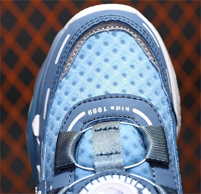 Sneakers basse casual con bottone girevole per ragazze, sneakers traspiranti, leggere e resistenti all'usura per la primavera e l'autunno