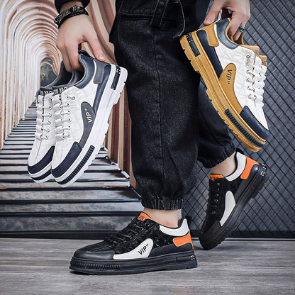 Men's Chic Street Style Colour Block Skateboard Shoes, Comfy Non Slip Casual Sneakers For Men's Outdoor Activities, Men's Footwear