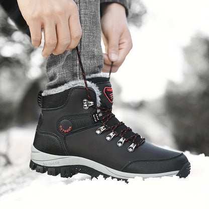Men's Winter Boots: PU Leather Sneakers, Snow Boots, Hiking Boots & More - Non-Slip & High Top!