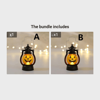 1pc Halloween Oil Lamp, Portable Pumpkin Skull Pony Lantern, Bar Party Atmosphere Light, Halloween Decoration