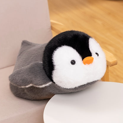 1pc Soft Penguin Plush Toy for 0-3 Years - Synthetic Fiber Stuffed Penguin Animal - Charming Cuddly Penguin Plushie for Nursery Décor & Playtime - Ideal Gift for Christmas & Halloween