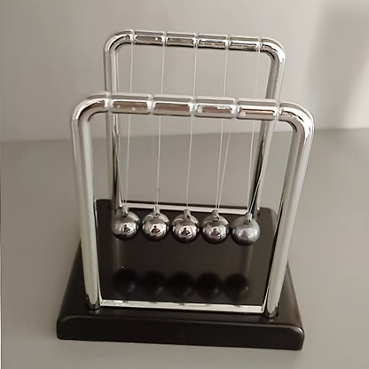 Pendolo di Newton decorativo per feste - Giocattolo da scrivania per casa e ufficio, gadget creativo per la fisica e la scienza, palline oscillanti portatili antistress, materiale plastico resistente, non necessita di elettricità
